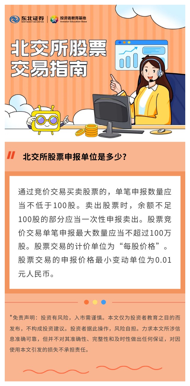 北交所股票交易指南】北交所股票申报单位是多少